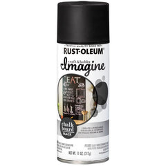 Rust-Oleum 11oz Imagine Chalkboard Spray Paint Black: Interior Use, Oil Base, Drywall & Wood, 20 sq ft Coverage