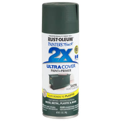 Rust-Oleum 12oz 2X Painter's Touch Ultra Cover High Gloss Spray Paint Hunt Green: Enamel for Plastic & More