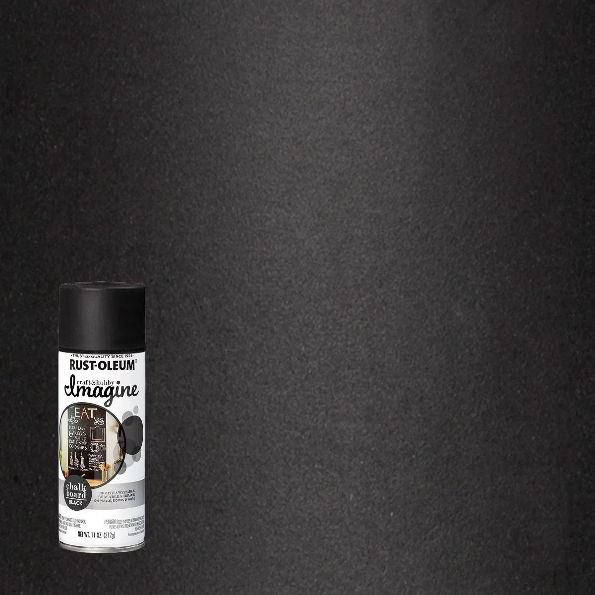 Rust-Oleum 11oz Imagine Chalkboard Spray Paint Black: Interior Use, Oil Base, Drywall & Wood, 20 sq ft Coverage