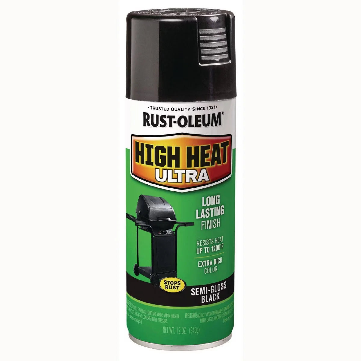 Rust-Oleum 12oz High Heat Enamel Spray Paint Semi - Gloss Black
